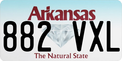 AR license plate 882VXL