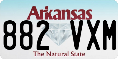 AR license plate 882VXM