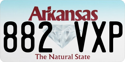 AR license plate 882VXP