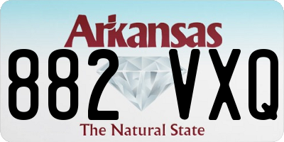 AR license plate 882VXQ