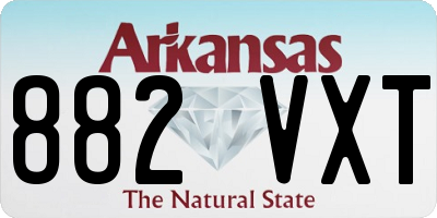 AR license plate 882VXT