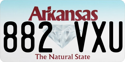 AR license plate 882VXU