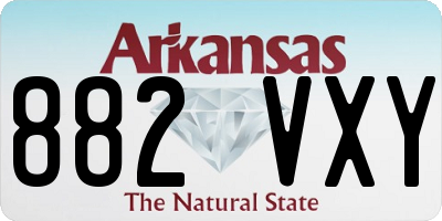AR license plate 882VXY
