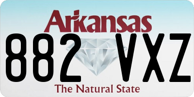 AR license plate 882VXZ