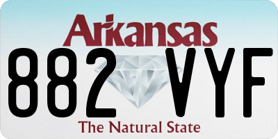 AR license plate 882VYF