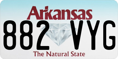 AR license plate 882VYG