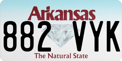AR license plate 882VYK