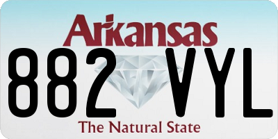 AR license plate 882VYL