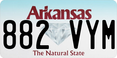 AR license plate 882VYM