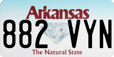 AR license plate 882VYN