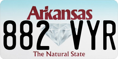 AR license plate 882VYR