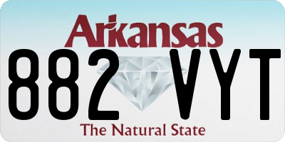 AR license plate 882VYT