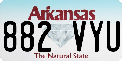AR license plate 882VYU