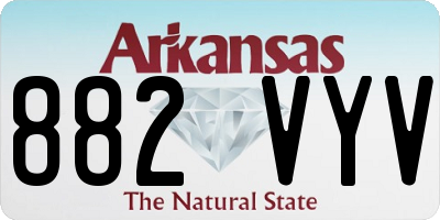 AR license plate 882VYV