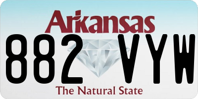 AR license plate 882VYW