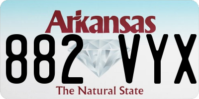 AR license plate 882VYX