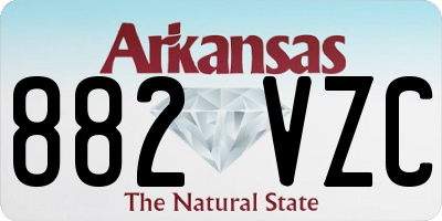 AR license plate 882VZC