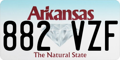 AR license plate 882VZF