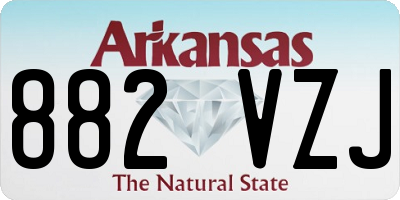 AR license plate 882VZJ