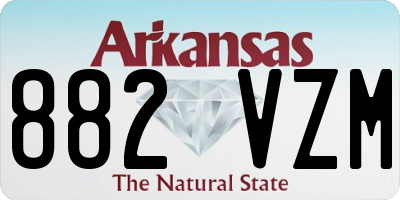 AR license plate 882VZM