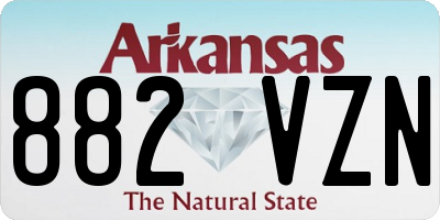 AR license plate 882VZN