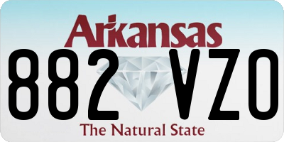 AR license plate 882VZO