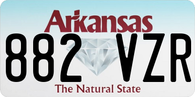AR license plate 882VZR