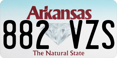 AR license plate 882VZS