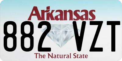 AR license plate 882VZT
