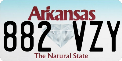 AR license plate 882VZY