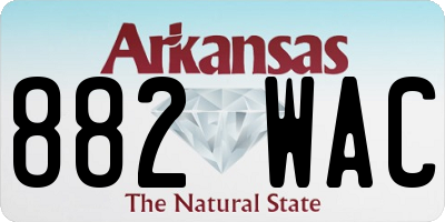 AR license plate 882WAC