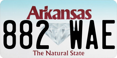 AR license plate 882WAE