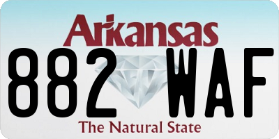 AR license plate 882WAF