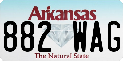 AR license plate 882WAG