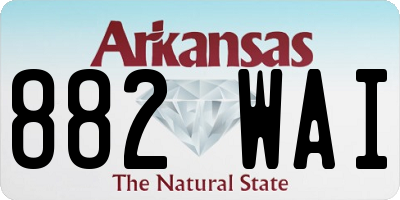 AR license plate 882WAI