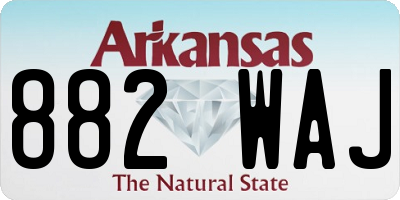 AR license plate 882WAJ