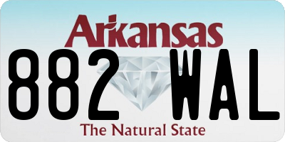AR license plate 882WAL