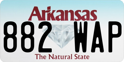 AR license plate 882WAP