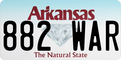 AR license plate 882WAR