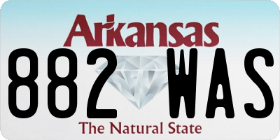 AR license plate 882WAS