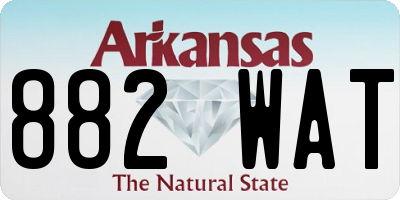 AR license plate 882WAT