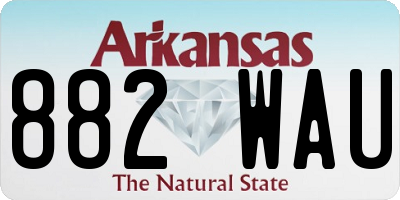 AR license plate 882WAU
