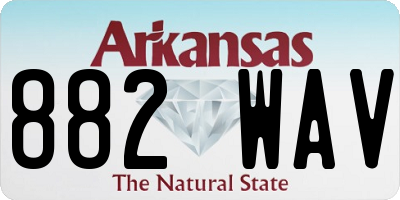 AR license plate 882WAV