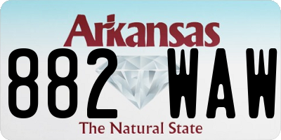 AR license plate 882WAW
