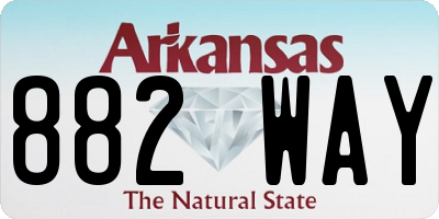 AR license plate 882WAY