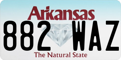 AR license plate 882WAZ