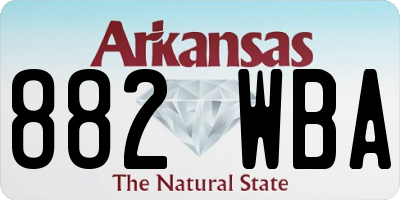 AR license plate 882WBA