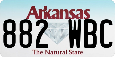 AR license plate 882WBC