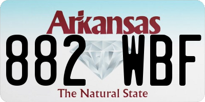 AR license plate 882WBF