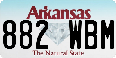 AR license plate 882WBM